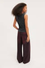 Black - Heart Studs - Sleeveless Boatneck Tank Top - 3