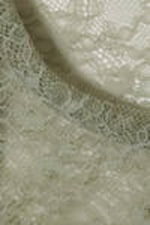 Khaki Green - Sheer Lace Sleeveless Tank Top - 5