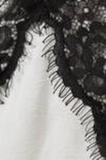 White - Lace-Trimmed Satin Camisole - 5