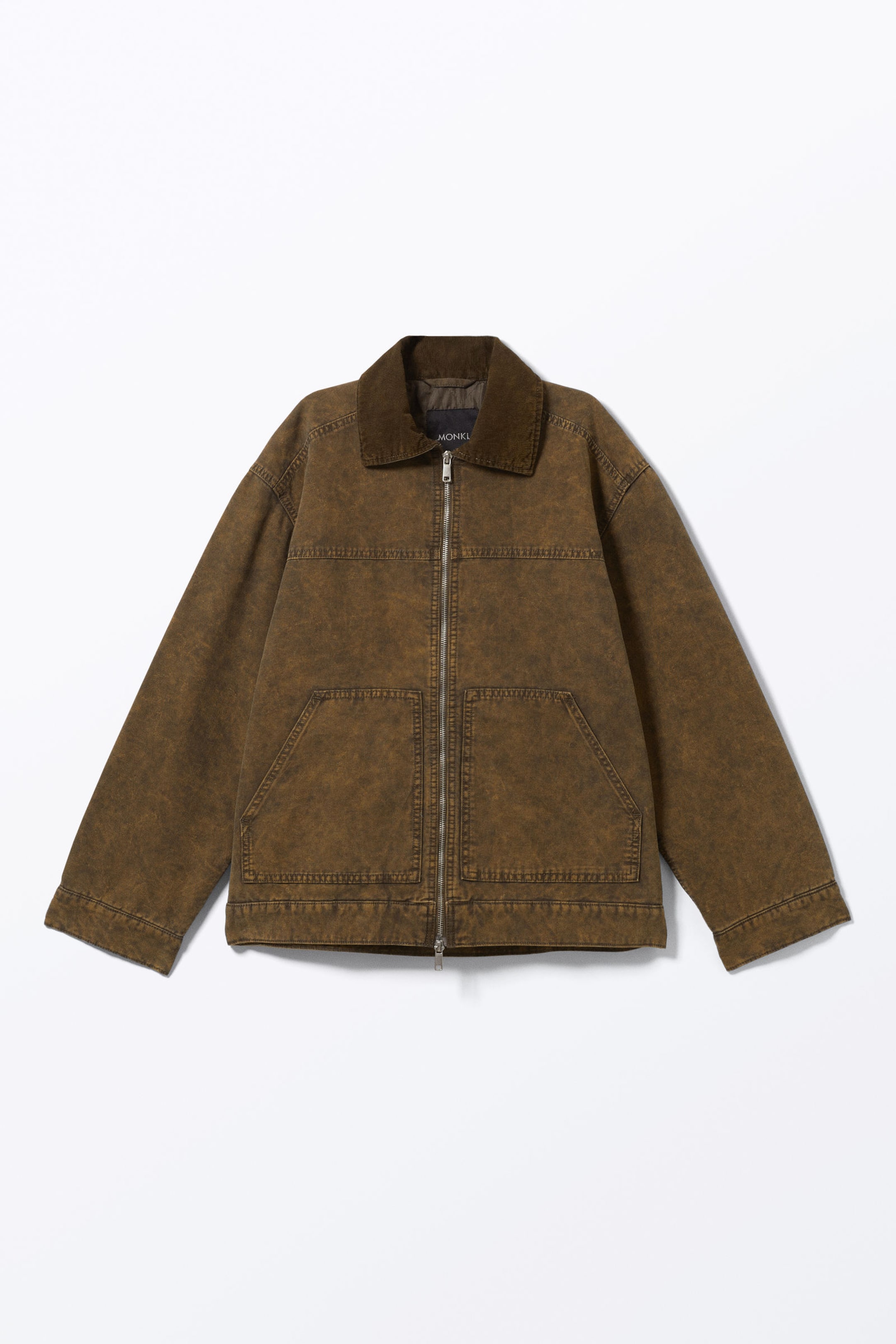 Dark Brown - Padded Cotton Canvas Jacket - 3