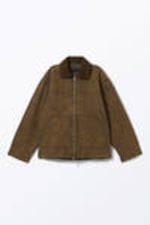 Dark Brown - Padded Cotton Canvas Jacket - 3