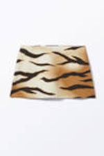Tiger-striped - Pull-on Mini Skort - 3