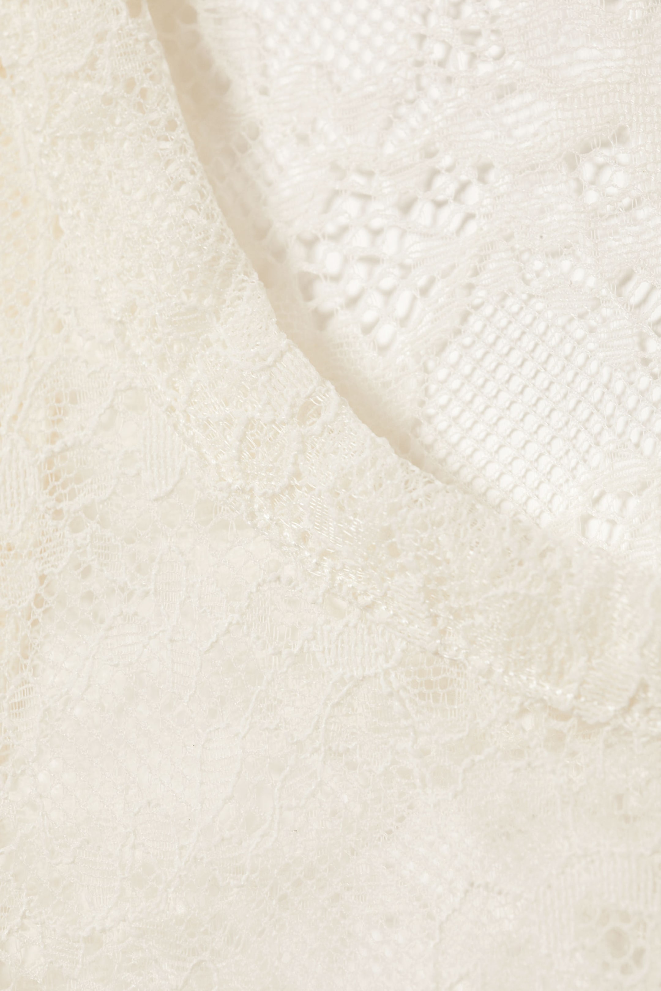 Off-white - Sheer Lace Sleeveless Tank Top - 4