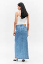 Fresh Blue - Medium Blue - Mid-Waist Split Denim Skirt - 3