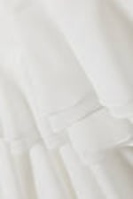 White - Flared Frill-Sleeved Tie-Neck Blouse - 5