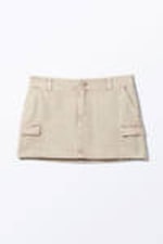 Pinkish Beige - Mini Cotton Cargo Skirt - 3