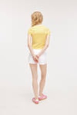 Yellow - silver mushrooms - Cropped t-shirt - 2
