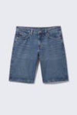 Sunset Blue - Medium Blue - Imoo Low-Rise Wide Leg Denim Shorts - 5