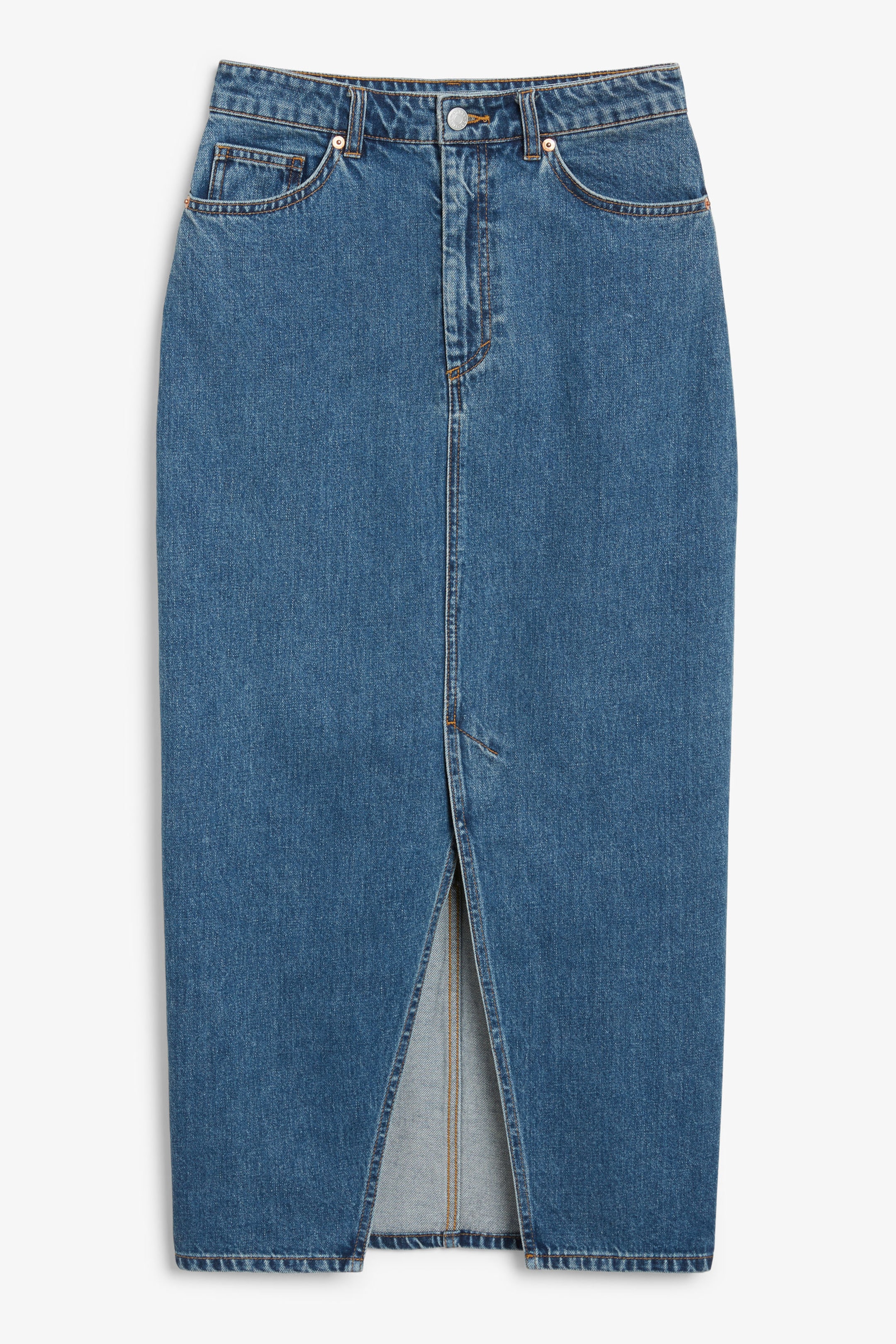 Classic blue - Midi denim skirt - 0