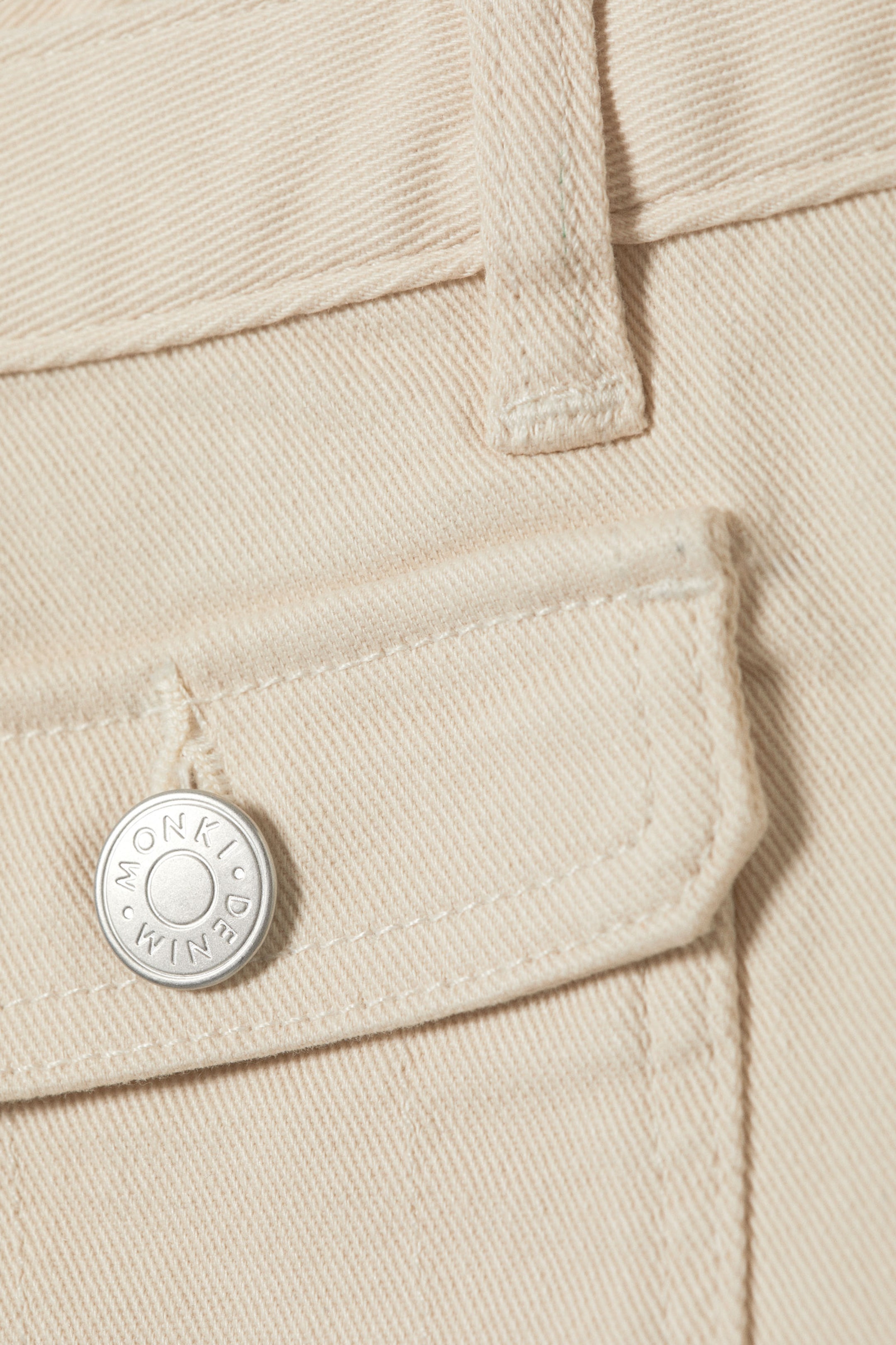 Light Beige - Utility Pocket Mini Shorts - 5