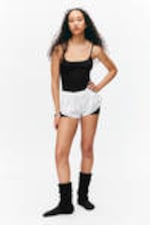 White - Mid-Rise Cotton Poplin Pyjama Shorts - 0