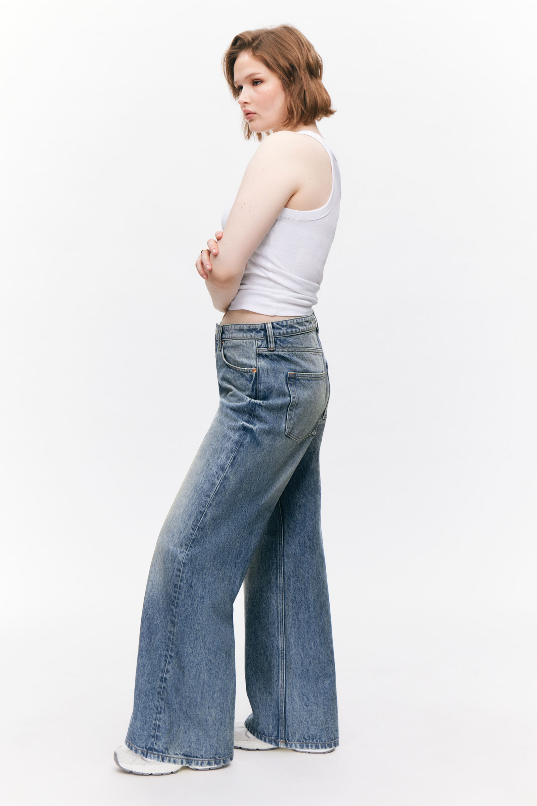 Mountain Blue - Paz Mid Wide Jeans - 2