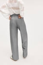 Grey melange - Wide Leg Trousers - 3