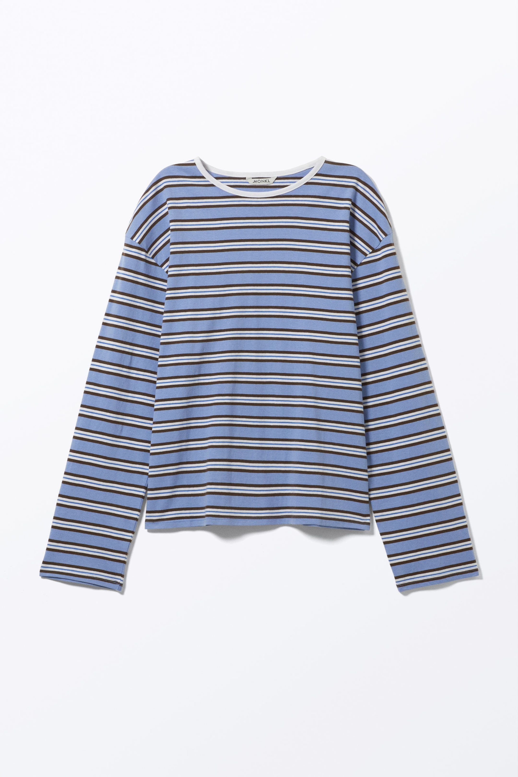 Blue & Brown Stripes - Boxy Sleeve T-Shirt - 3
