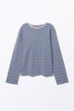 Blue & Brown Stripes - Boxy Sleeve T-Shirt - 3