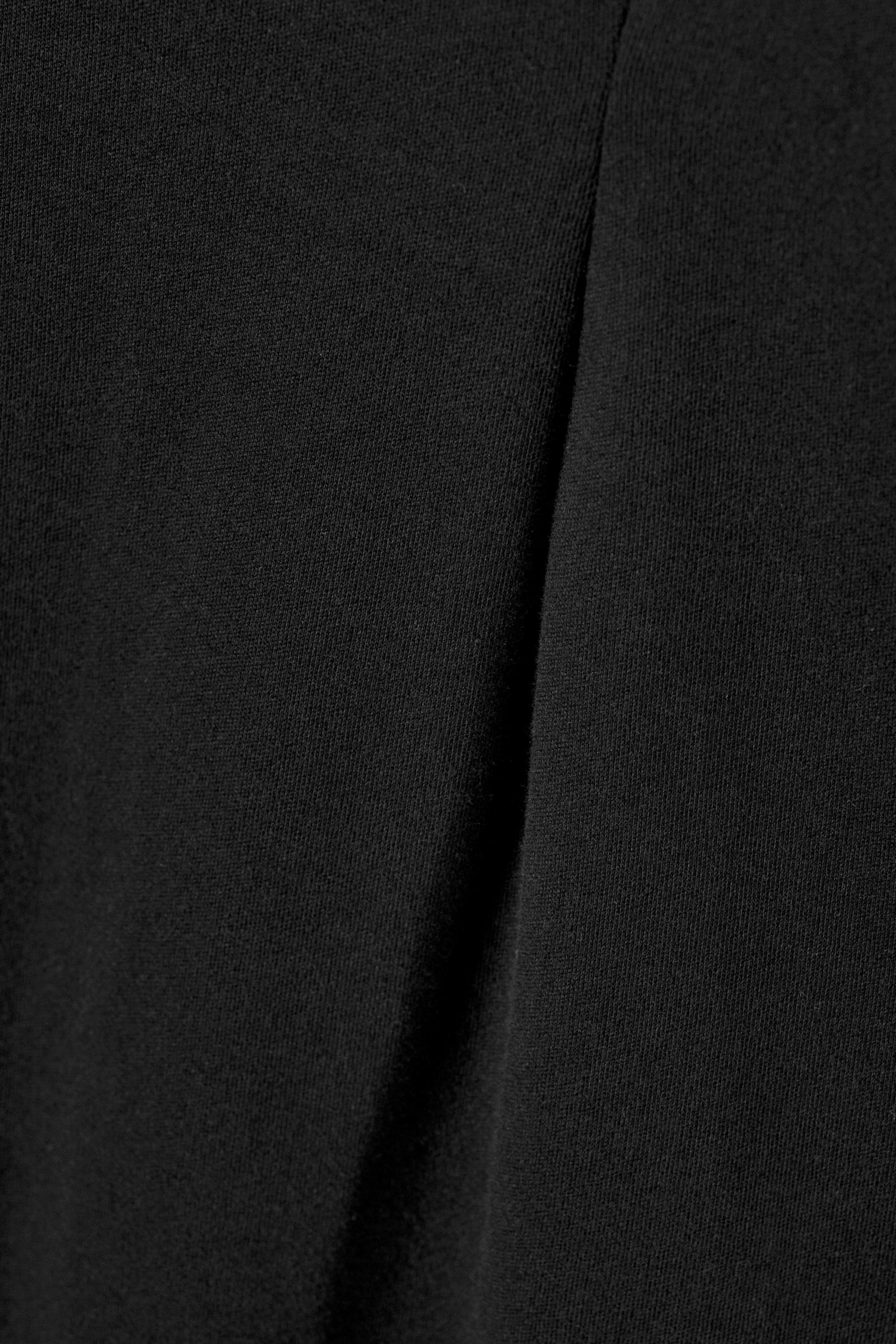 Black - Structured Mini T-shirt Dress - 4