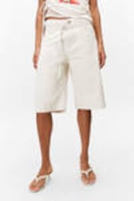 Off-white - Low Rise Cargo Cotton Twill Jorts - 1