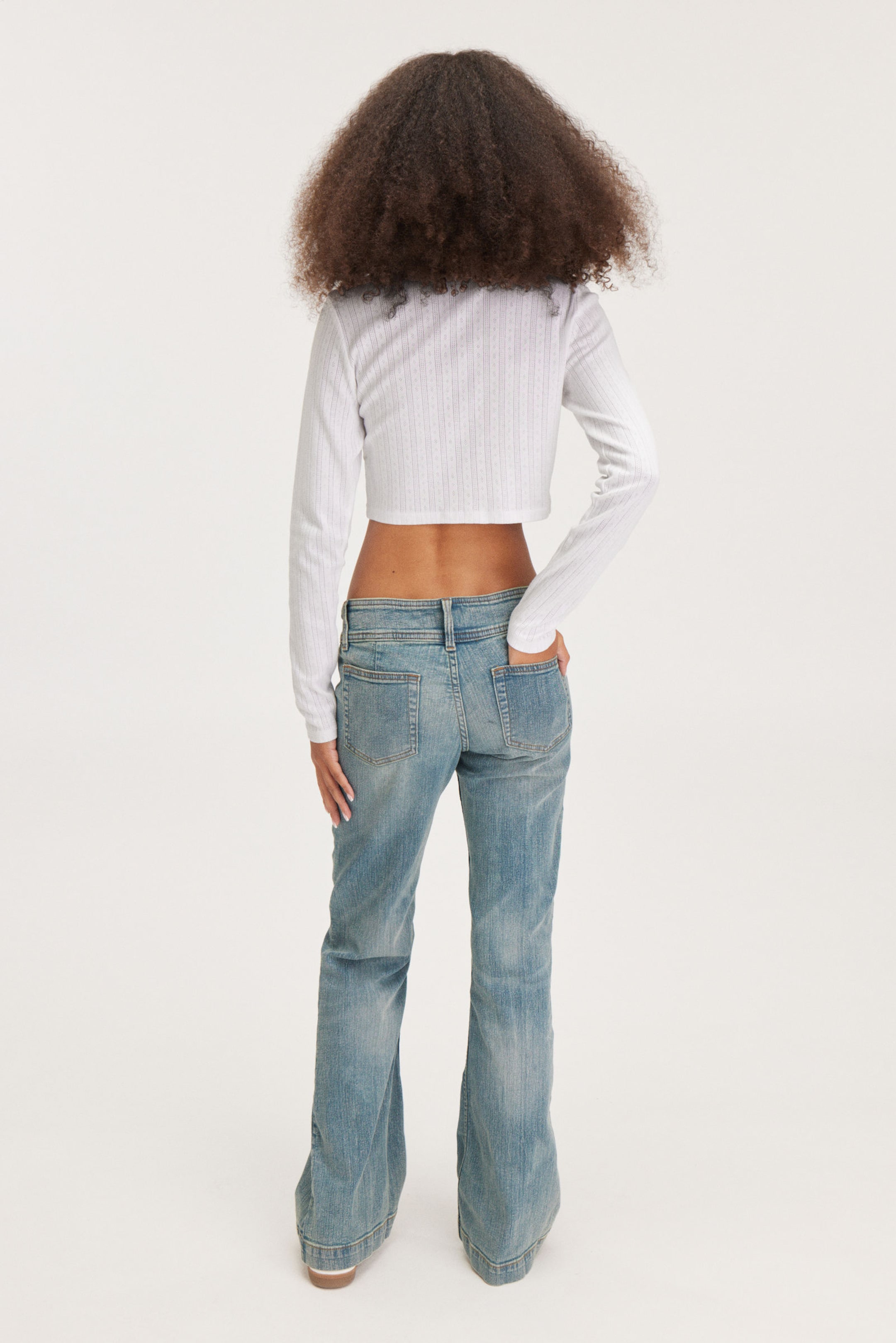 Blue - Nicole Low Bootcut Jeans - 5