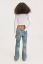 Blue - Nicole Low Bootcut Jeans - 5