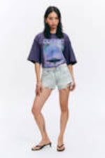 Dark Blue Wash - Cosmic Blaze - Boxy Fit Printed T-Shirt - 2