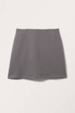 Dark Grey - A-line mini skirt - 0