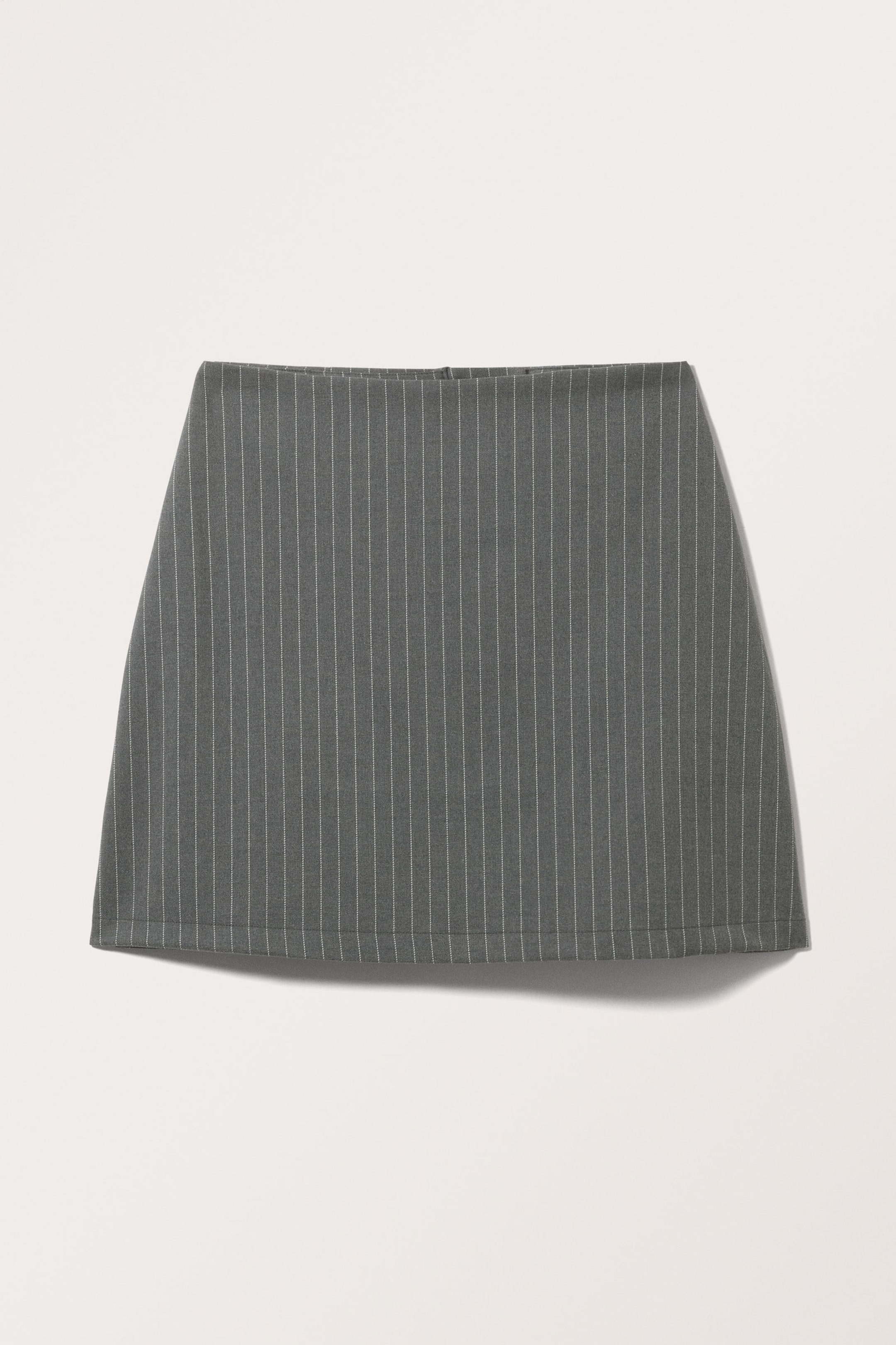 Dark Grey - Pinstripe - A-line mini skirt - 3