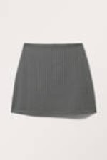 Dark Grey - Pinstripe - A-line mini skirt - 3