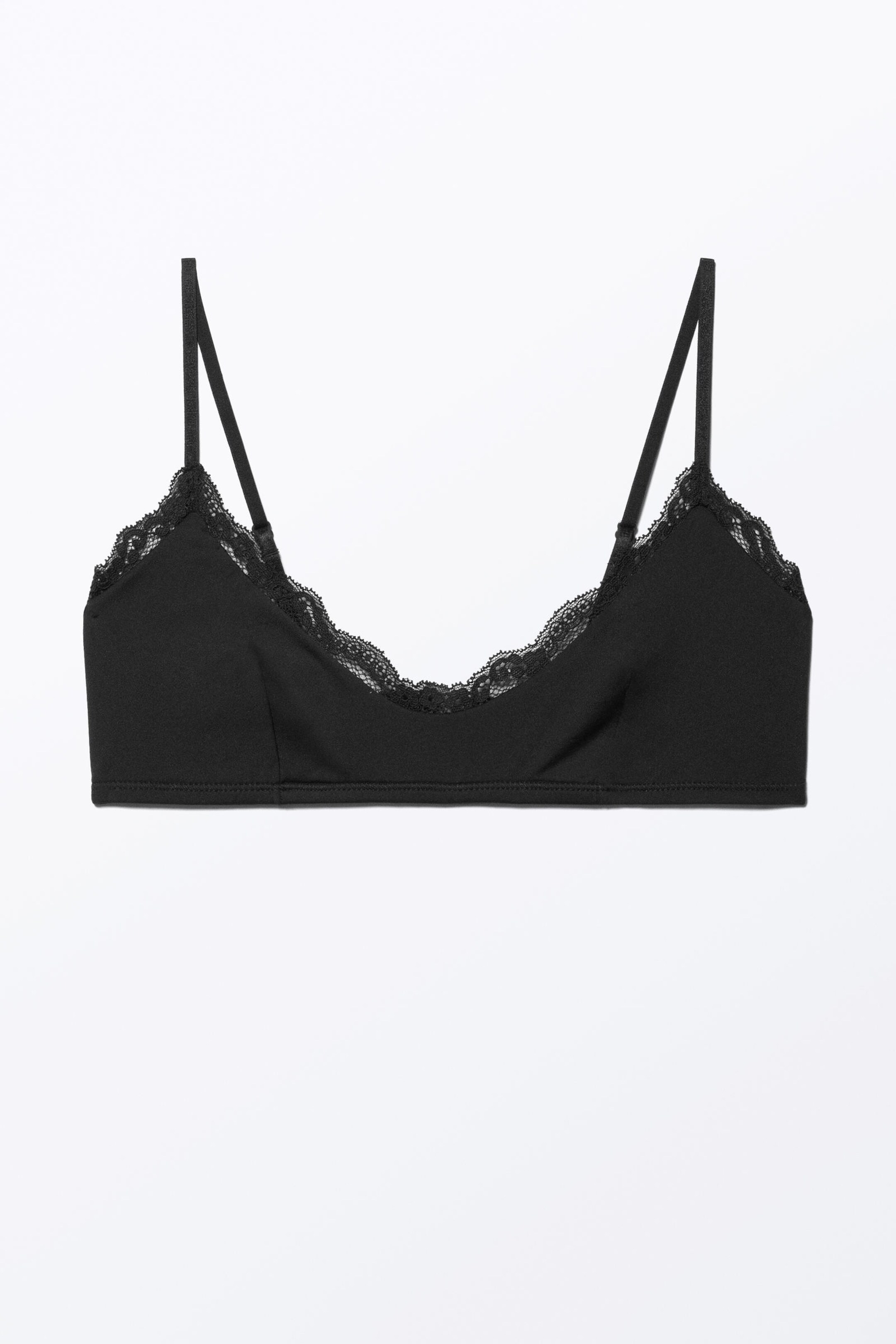 Black - Soft Pull-over Scoop Neck Bra - 0
