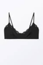 Black - Soft Pull-over Scoop Neck Bra - 0