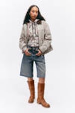 Pinkish Beige - Padded Cotton Canvas Jacket - 0