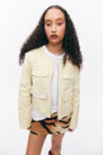 Light Dusty Beige - Detachable Sleeve Cotton Jacket - 3