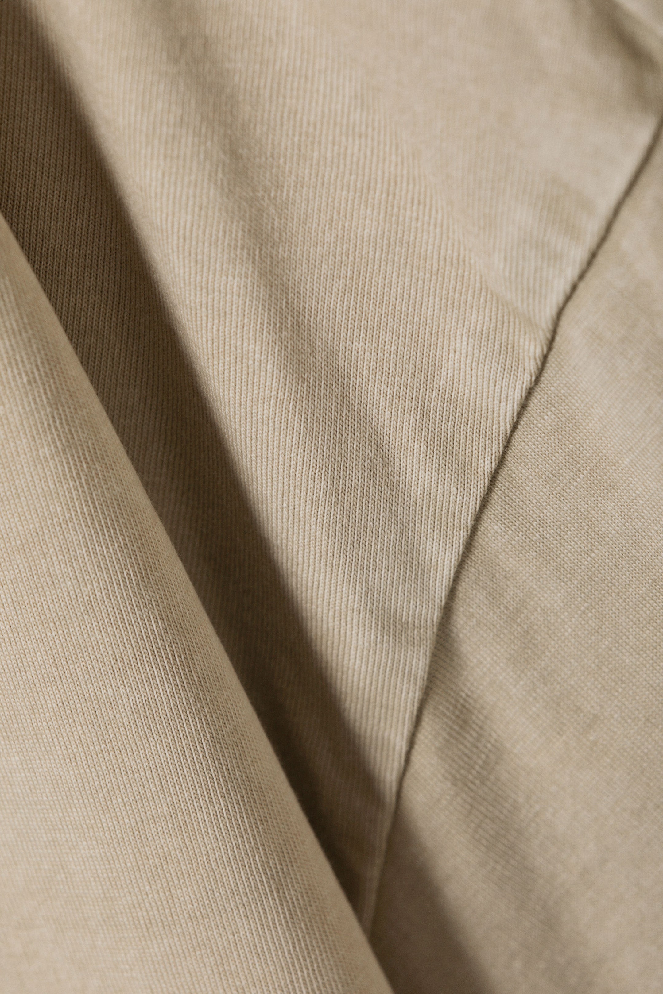 Washed Beige - Oversized Cotton T-shirt - 4