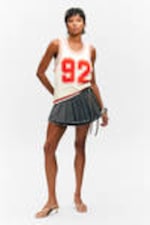 White & Orange - 92 - Varsity Knitted Tank Top - 2
