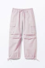 Light Dusty Pink - Relaxed Cotton Cargo Trousers - 4