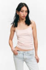 Red & White Stripes - Slim Strappy Tank Top - 1