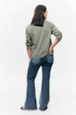 Striped Khaki - Boxy Sleeve T-Shirt - 2
