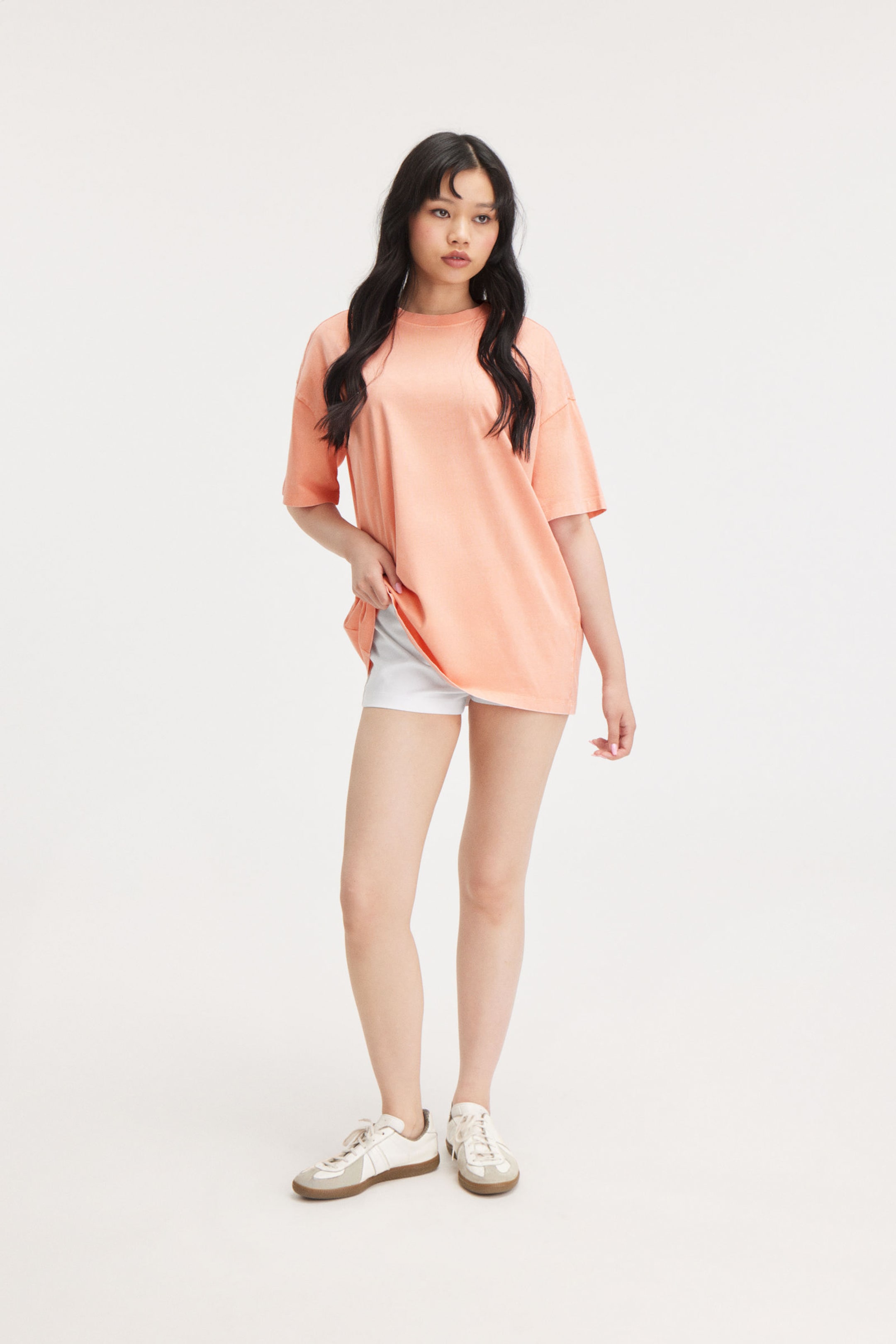 Light Washed Orange - Oversized Cotton T-shirt - 1