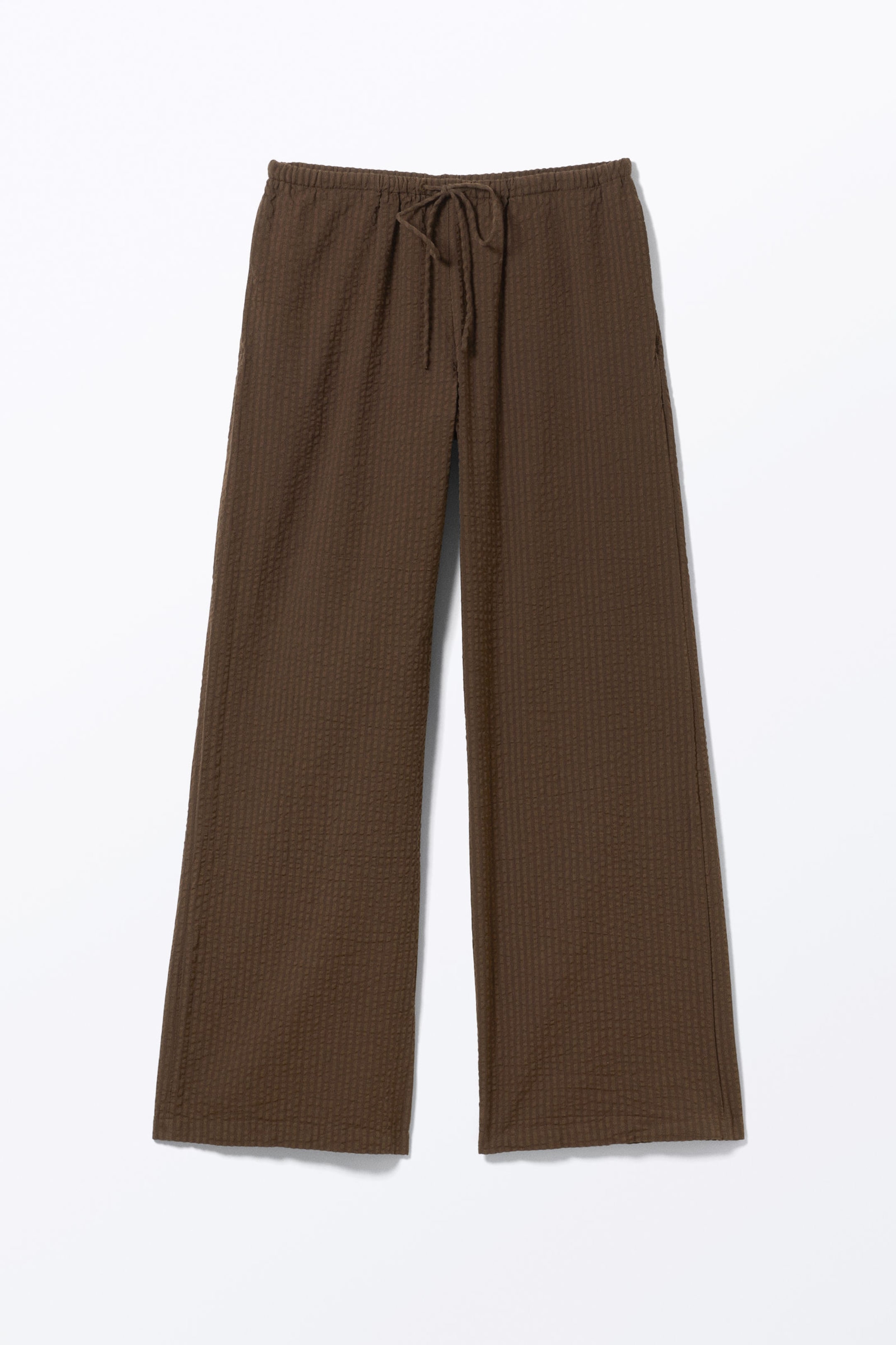 Dark Brown - Low-Rise Relaxed Pull-on Trousers - 3