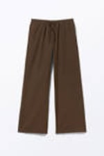 Dark Brown - Low-Rise Relaxed Pull-on Trousers - 3