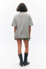 Striped Grey - Oversized Cotton T-shirt - 2