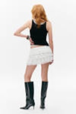 White - Layered Frill Mini Skirt - 3