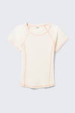 Off-white - Orange Stitching - Contrast Stitch Fitted T-Shirt - 3