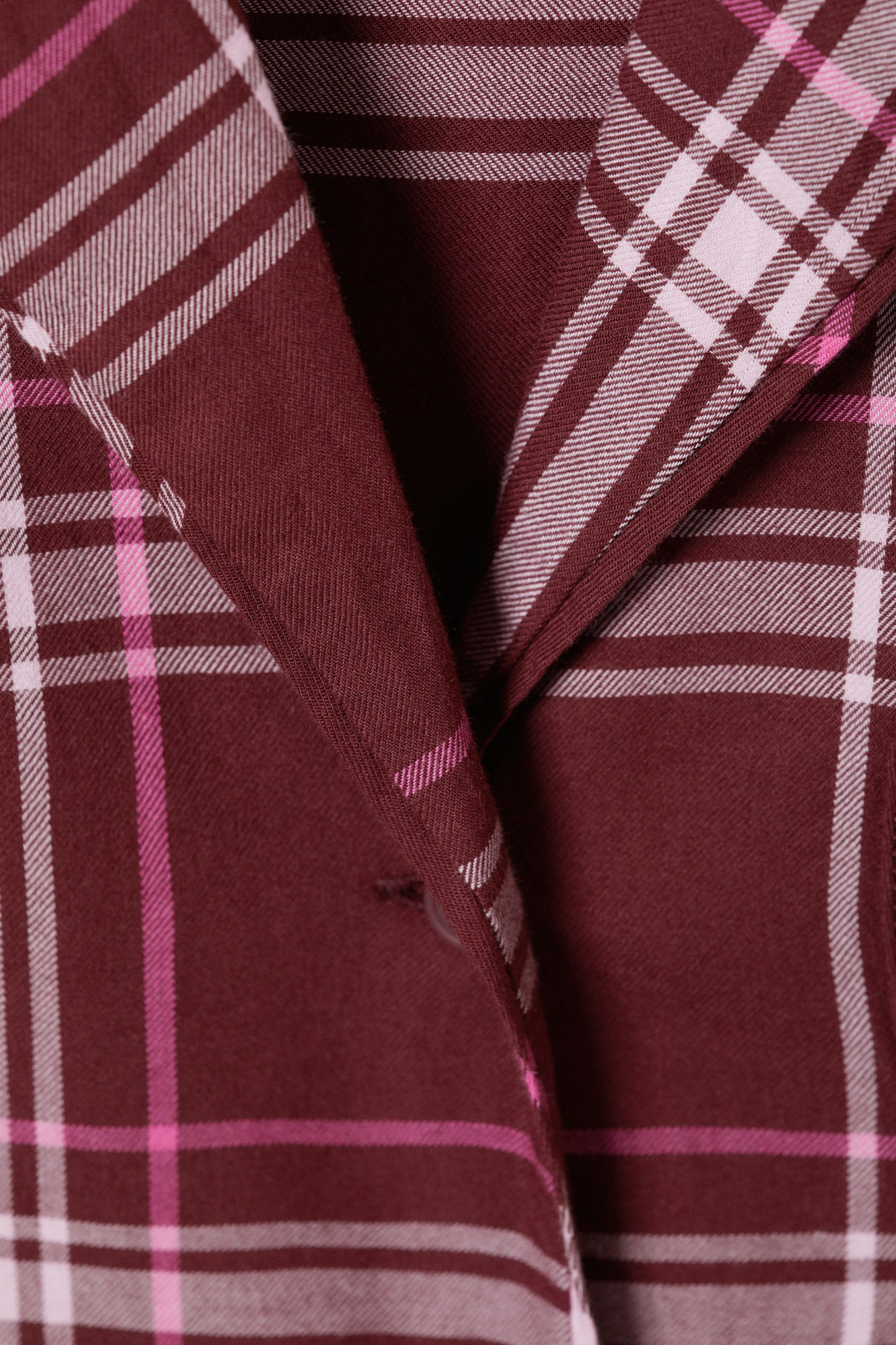 Dark Red Check - Soft Long-Sleeved Flannel Shirt - 4