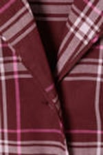 Dark Red Check - Soft Long-Sleeved Flannel Shirt - 4