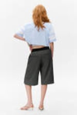 Dark Grey Melange - Relaxed Low Waisted Pull-on Shorts - 3