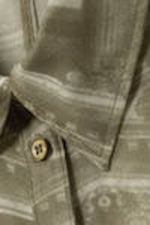 Khaki Green - Baroque Collage - Slim Fit Printed Button-Up Shirt - 5