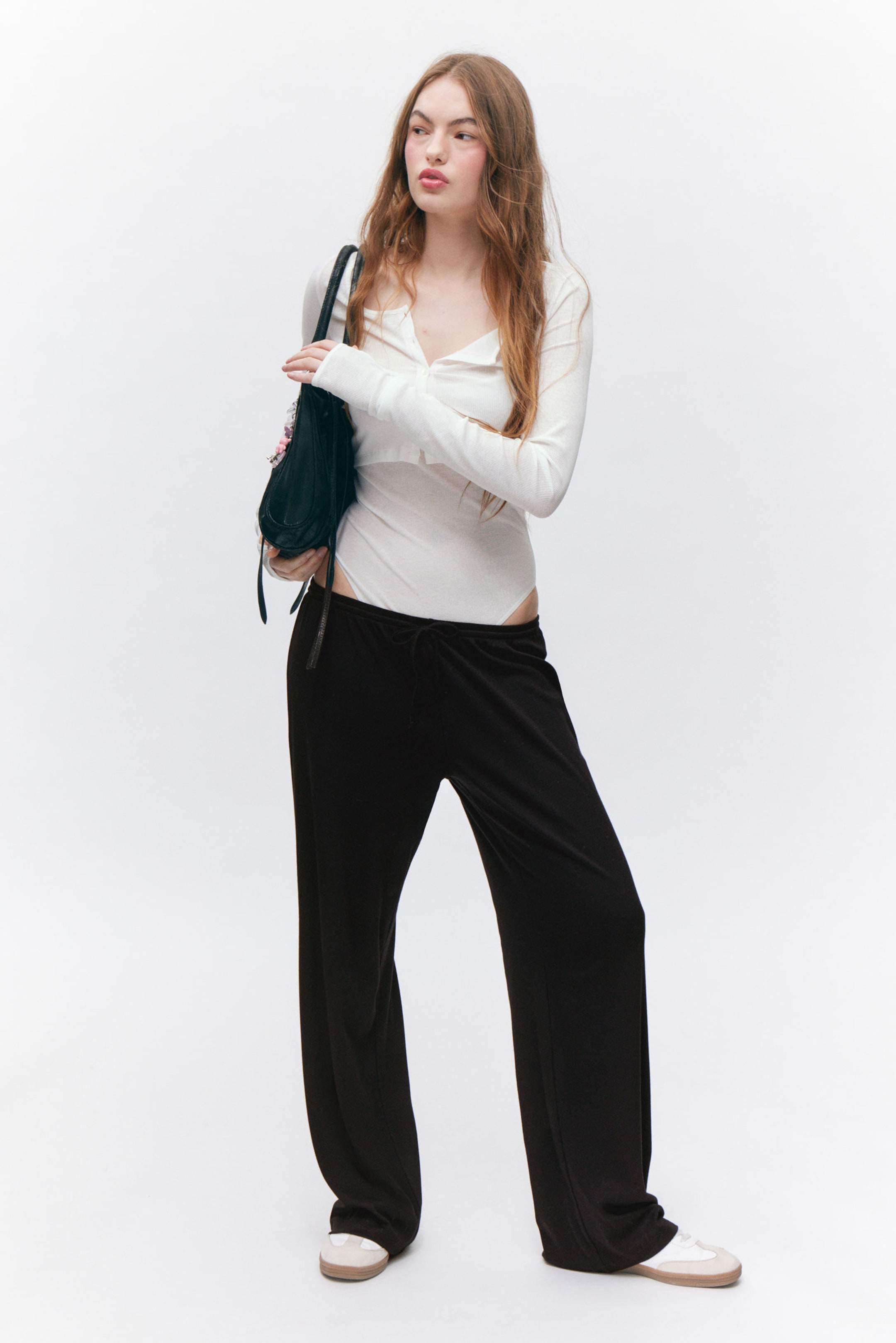 Black - Relaxed Pyjama Trousers - 0