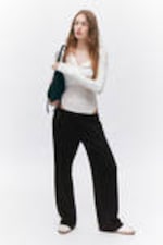 Black - Relaxed Pyjama Trousers - 0