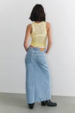Fresh Blue - Light Blue - Midi denim skirt - 5
