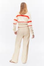 Light Beige - Low Waisted Relaxed Twill Trousers - 2